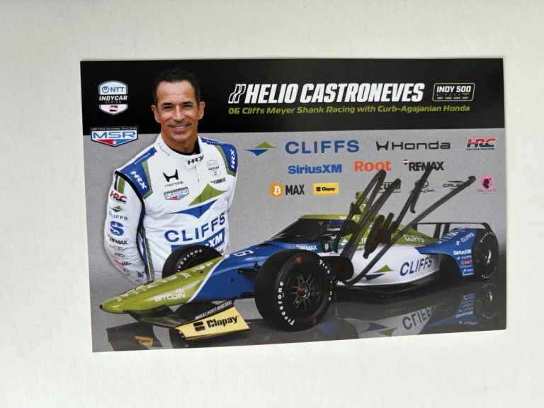 Helio Castroneves 2026 Indy 500 Signed Car Promo Hero Card Indianapolis Only