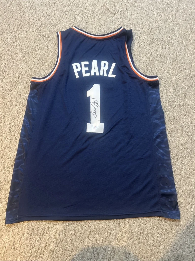 AUBURN TIGERS- BRUCE PEARL SIGNED AUTOGRAPH JERSEY PSA COA BASKETBALL