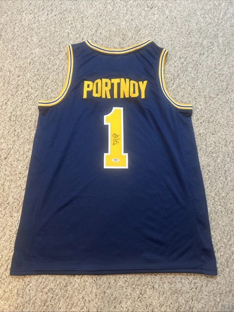 DAVE PORTNOY SIGNED AUTOGRAPH BASKETBALL JERSEY PSA COA MICHIGAN BARSTOOL