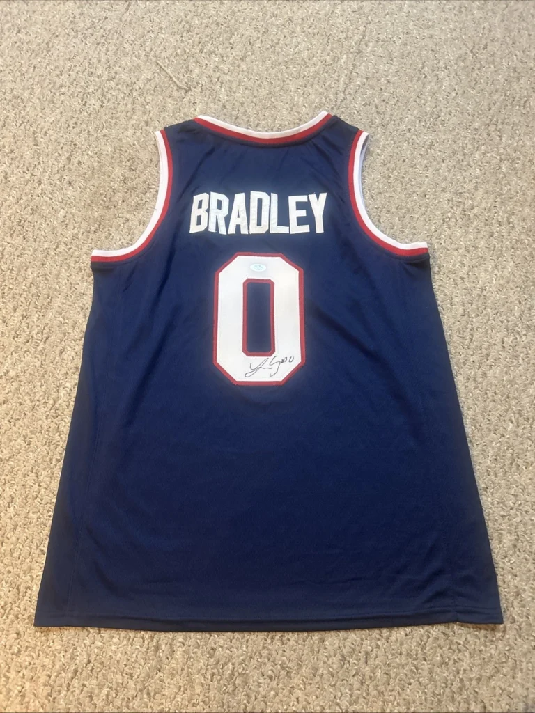 ARIZONA WILDCATS- JADEN BRADLEY SIGNED AUTOGRAPH JERSEY PSA COA BASKETBALL NBA