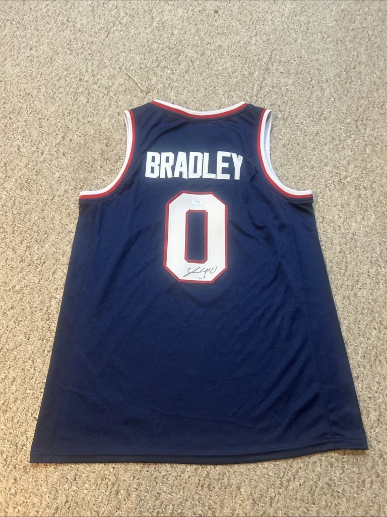 ARIZONA WILDCATS- JADEN BRADLEY SIGNED AUTOGRAPH JERSEY PSA COA BASKETBALL NBA
