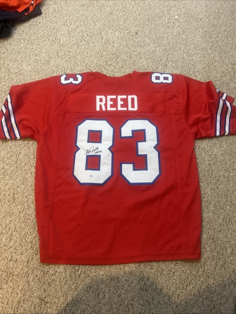 BUFFALO BILLS- ANDRE REED SIGNED AUTOGRAPH JERSEY PSA COA NFL HOF