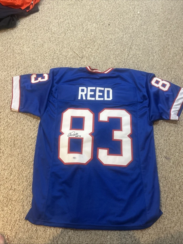 BUFFALO BILLS- ANDRE REED SIGNED AUTOGRAPH JERSEY PSA COA NFL HOF