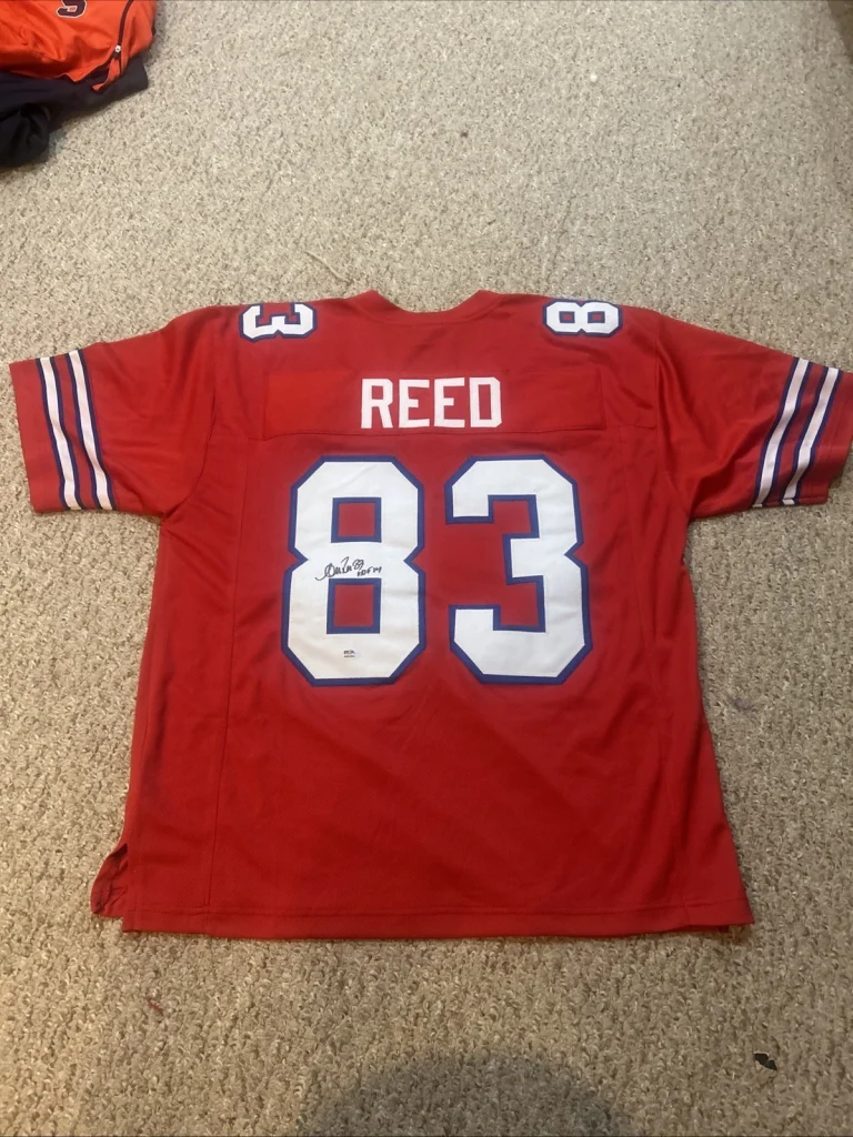 BUFFALO BILLS- ANDRE REED SIGNED AUTOGRAPH JERSEY PSA COA NFL HOF