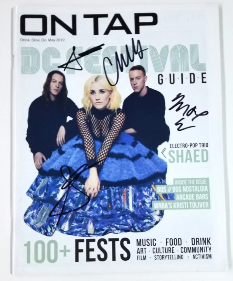 SHAED full band REAL hand SIGNED 2019 On Tap Magazine COA Autographed all 3
