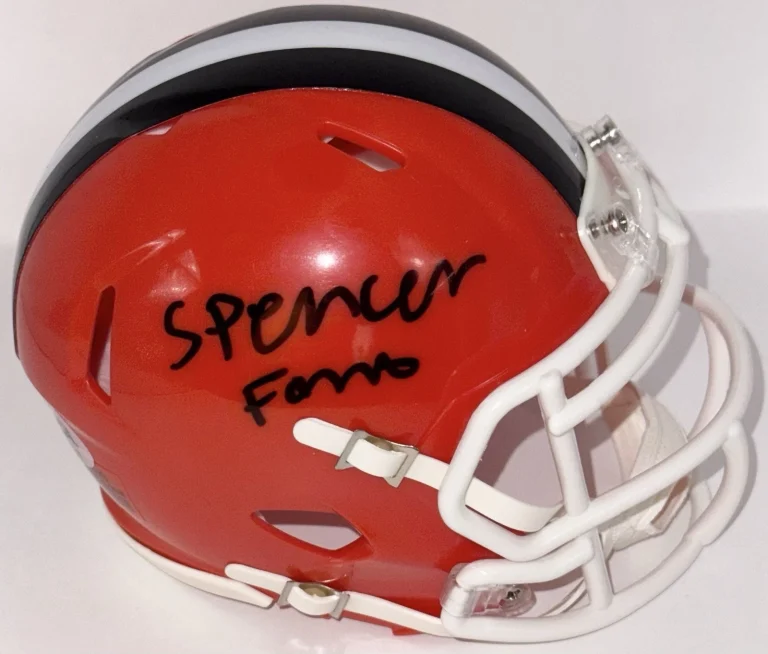 Spencer Fano Signed Cleveland Browns Mini Helmet PSA/DNA COA