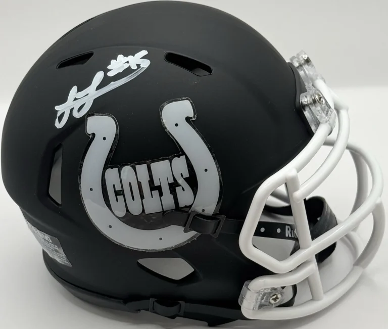 Laiatu Latu Signed Autographed Indianapolis Colts Black Mini Helmet PSA/DNA
