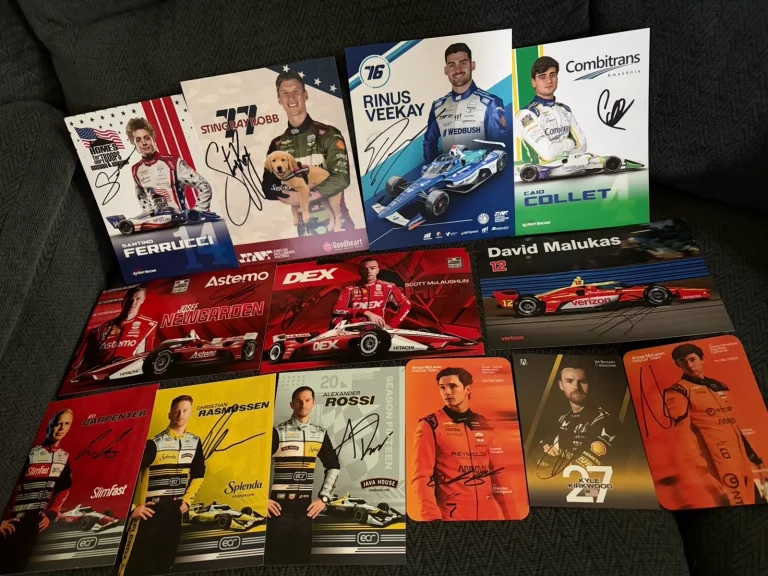 Indy 500 Lot 17 Hero Cards 2026 Signed Indy Josef Newgarden David Malukas Rossi