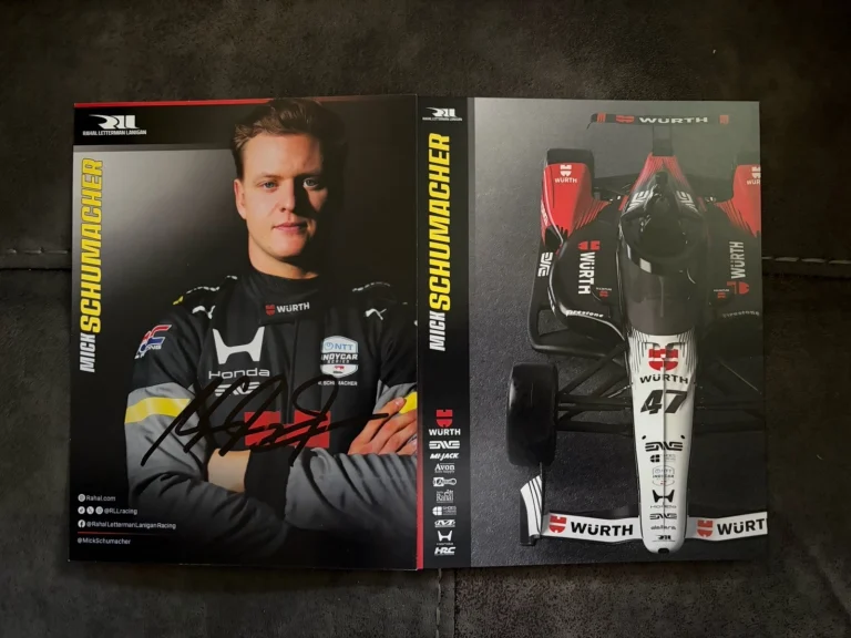 Mick Schumacher 2026 Indy 500 Signed Car Promo Hero Card Indianapolis Version