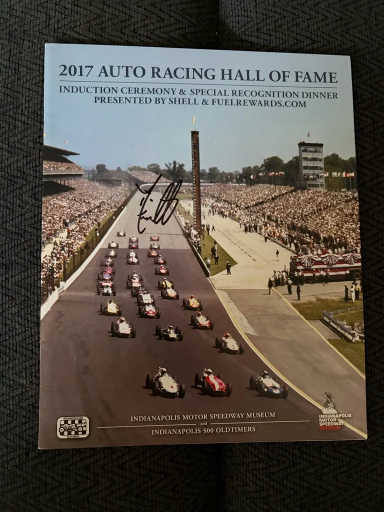 Dario Franchitti Signed Indianapolis 500 2017 Auto Racing Hall Of Fame Program