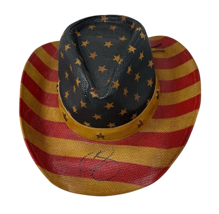 Chris Stapleton Signed Autograph American Flag Cowboy Hat Traveller JSA COA