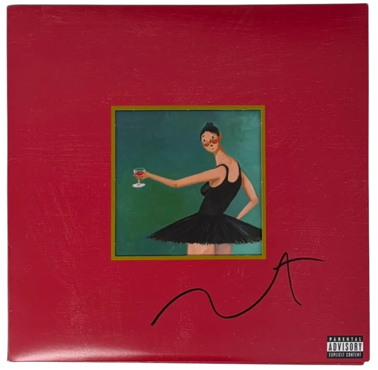 Kanye West Signed My Beautiful Dark Twisted Fantasy Vinyl LP Album MBDTF JSA COA