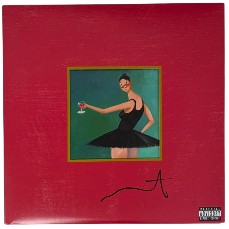 Kanye West Signed My Beautiful Dark Twisted Fantasy Vinyl LP Album MBDTF JSA COA