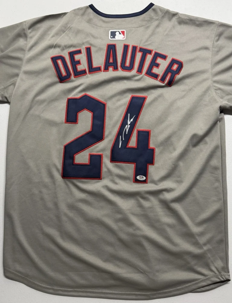 Chase Delauter Signed Autographed Cleveland Guardians Jersey PSA/DNA COA