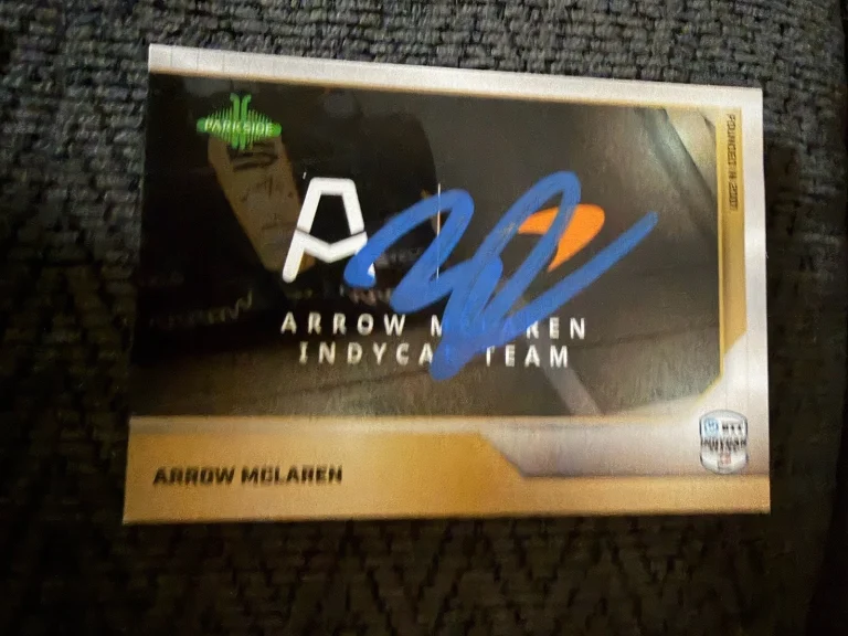 2025 Parkside Indy Car Trading Card 500 Signed Zac Brown McLaren
