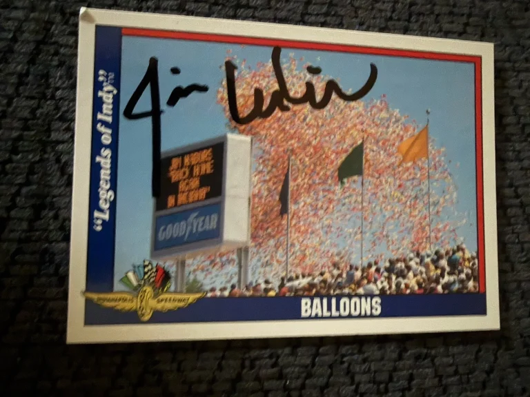 Signed Trading Card Indy 500 Jim Cornelison Back Home Again In Indiana Singer