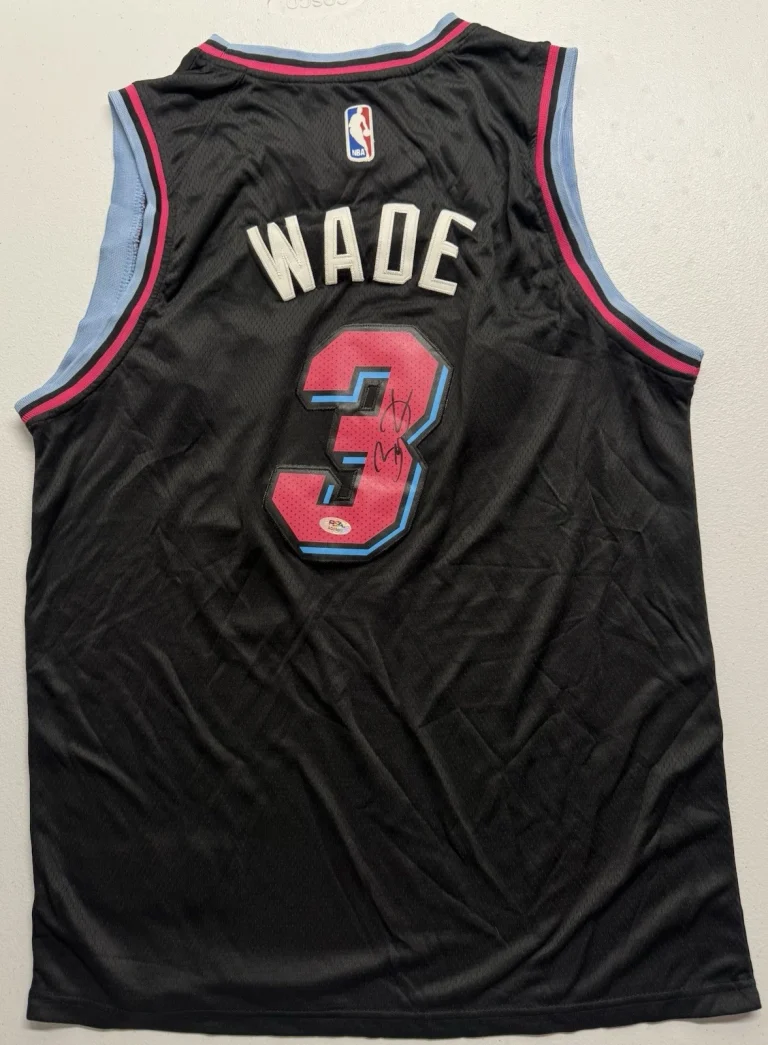 Dwayne Wade Signed Autographed Miami Heat Vice Jersey PSA/DNA COA