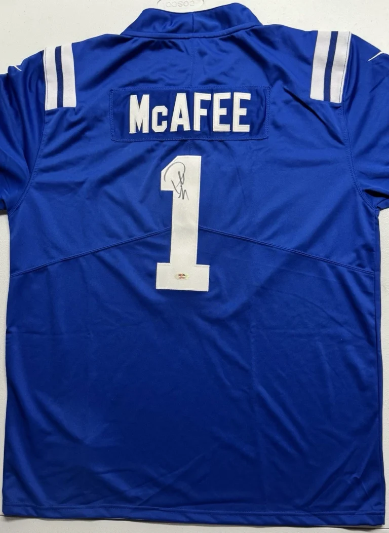 Pat Mcafee Signed Autographed Indianapolis Colts Blue Jersey PSA/DNA COA