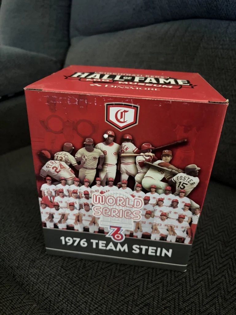 1976 Cincinnati Reds Team Stein 2026 Hall Of Fame Membership Unused Pete Rose