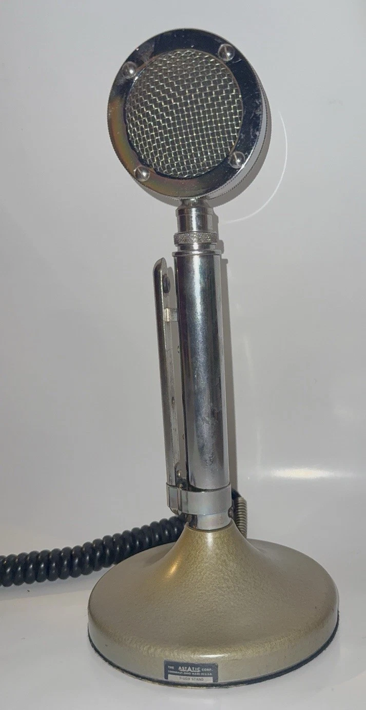 Vintage Astatic D-104 Lollipop Mic T-UG9 Stand CB Ham Radio Microphone