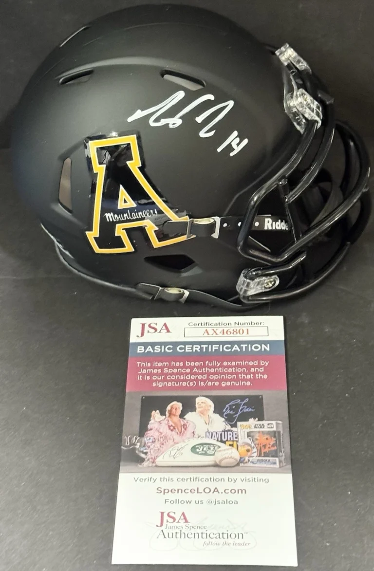 Armanti Edwards Signed Autographed Appalachian State Mini Helmet JSA COA
