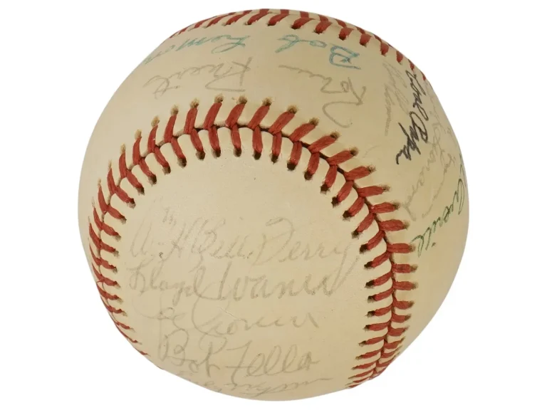 Hall of Fame hand SIGNED Spalding Baseball x 18 JSA LOA Waner Bill Terry Kelly +