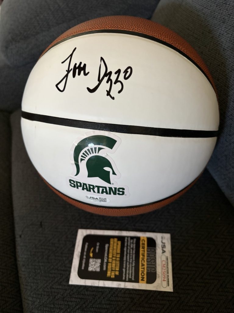 Tom Izzo Signed NCAA Basketball Autographed JSA COA Authentication MSU Spartans