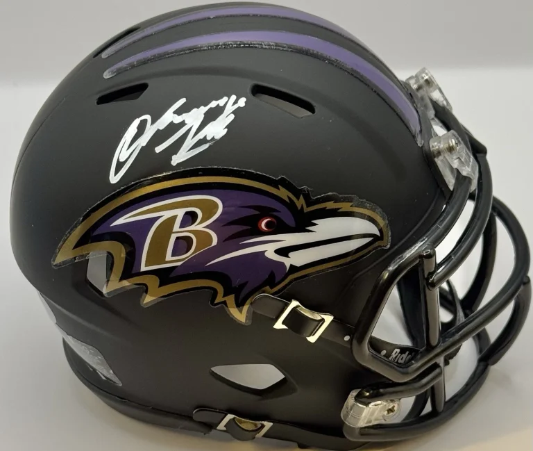 Olaivavega Ioane Signed Autographed Baltimore Ravens Mini Helmet PSA/DNA COA