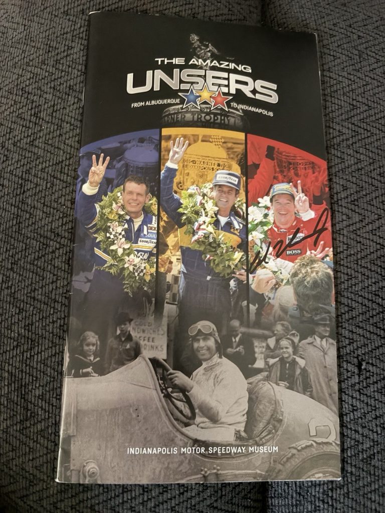 The Amazing Unsers Indianapolis IMS Indy 500 2018 Booklet Al Unser Jr Signed