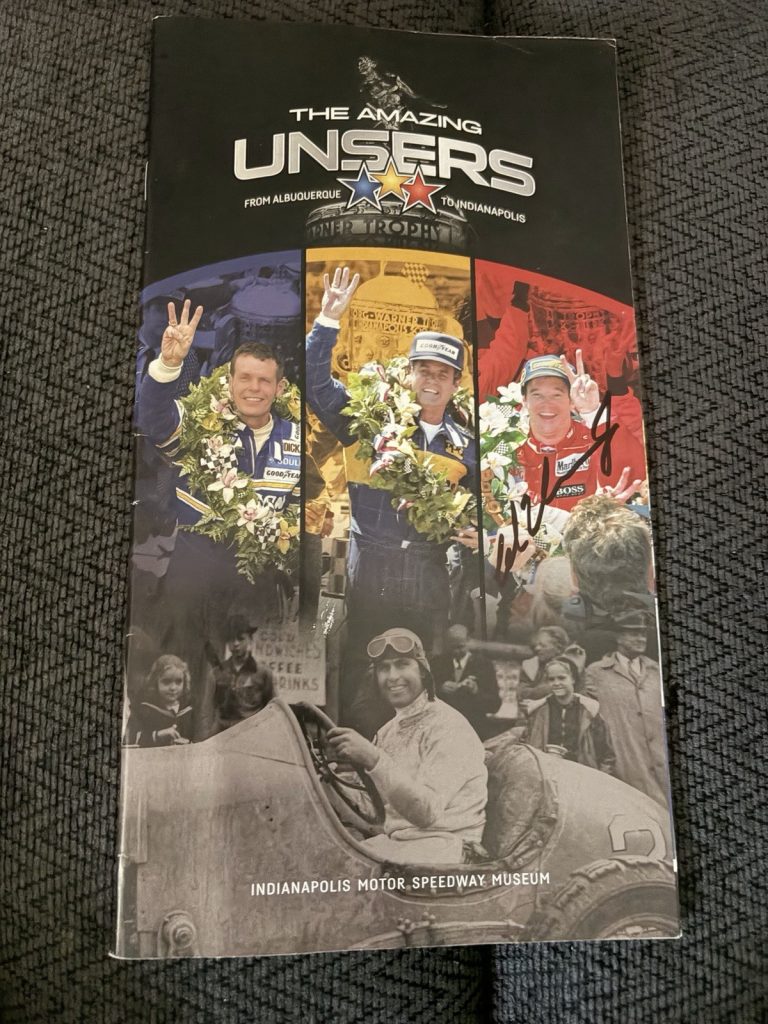 The Amazing Unsers Indianapolis IMS Indy 500 2018 Booklet Al Unser Jr Signed