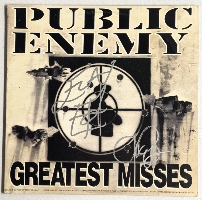 Chuck D & Flavor Flav Signed Public Enemy’s Greatest Misses Vinyl Album PSA/DNA