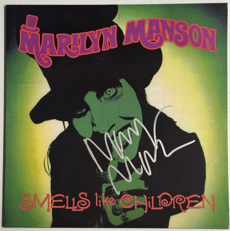 Marilyn Manson Signed Autographed Smells Like Children Vinyl PSA/DNA Super Rare