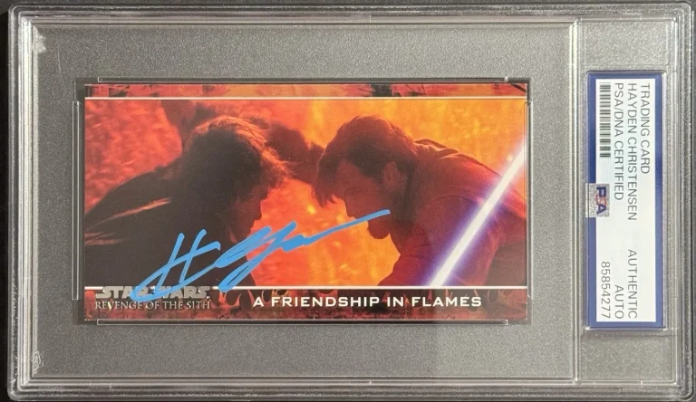 Hayden Christensen Signed 2005 Star Wars Revenge Of The Sith Card PSA/DNA