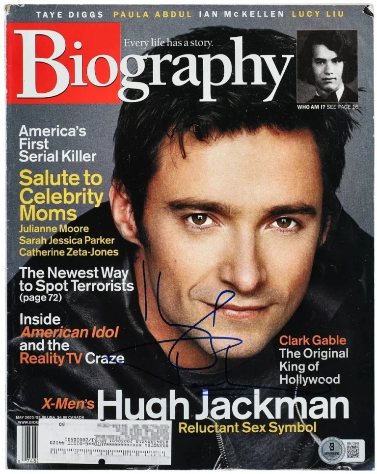 Hugh Jackman Signed 2003 Magazine X Men Beckett BAS