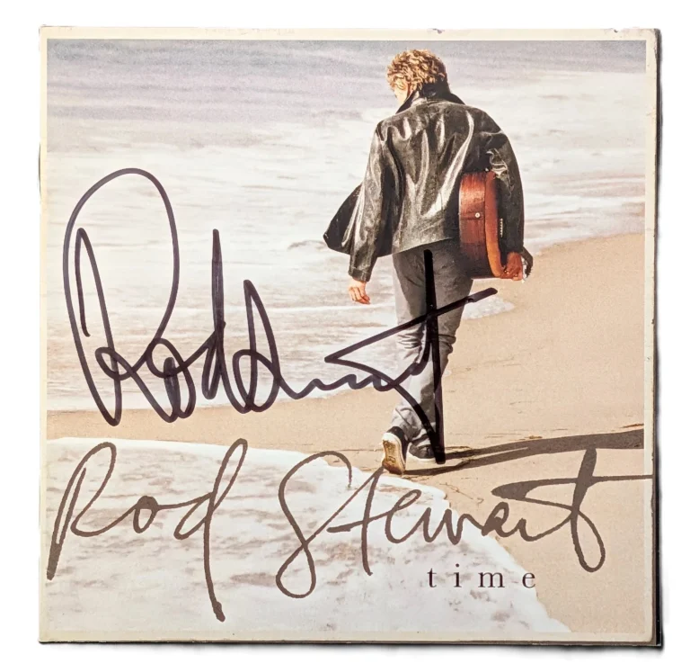 Rod Stewart Signed Time CD Booklet JSA COA
