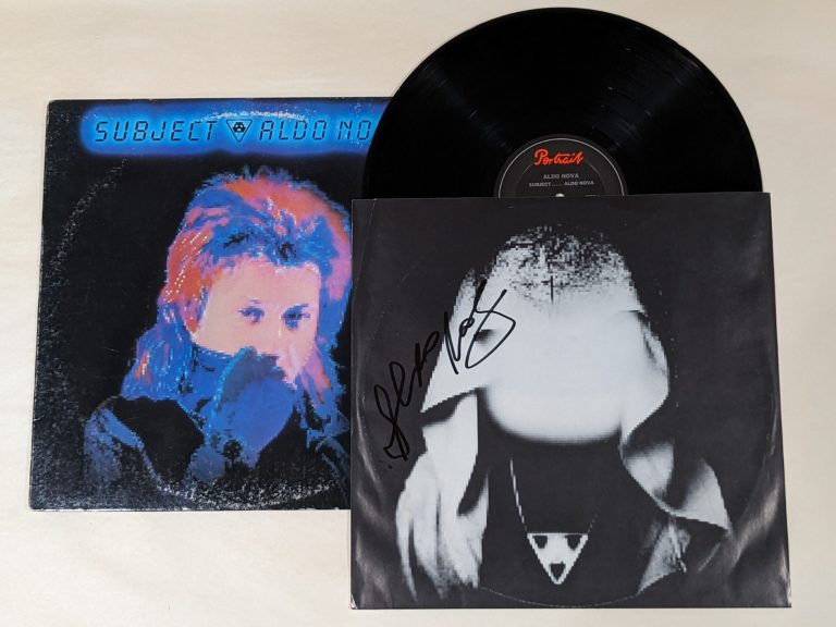 Aldo Nova REAL hand SIGNED Subject Record Vinyl COA Autographed