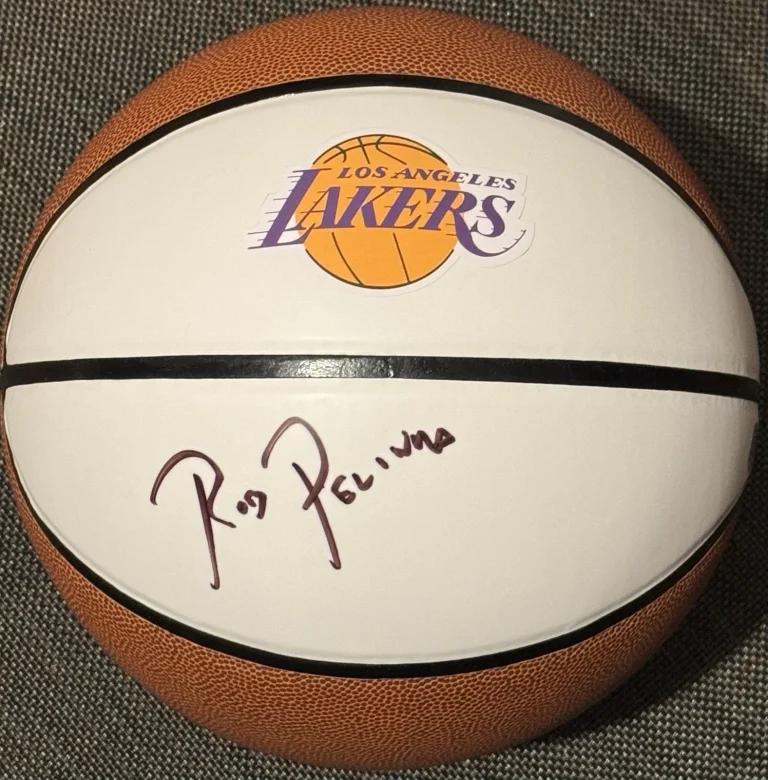 Rob Pelinka Signed Autographed Los Angeles Lakers Logo Basketball Beckett