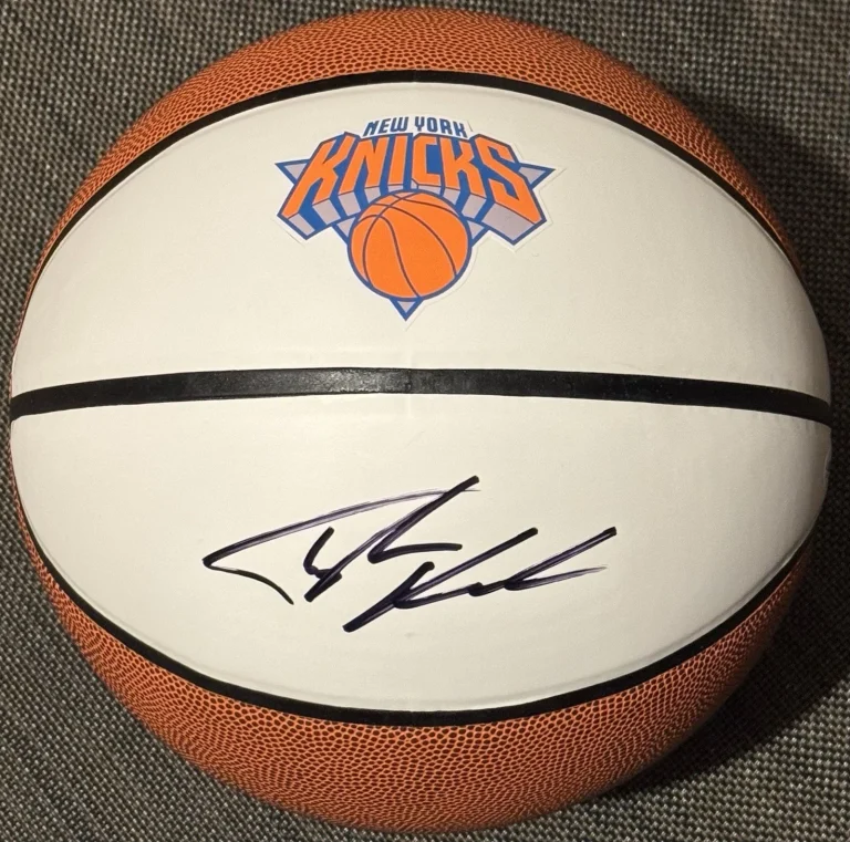 Tyler Kolek Signed Autographed New York Knicks Logo Basketball JSA COA