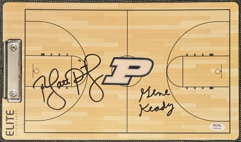 Gene Keady Matt Painter Dual Signed Purdue Boilermakers Clipboard PSA/DNA