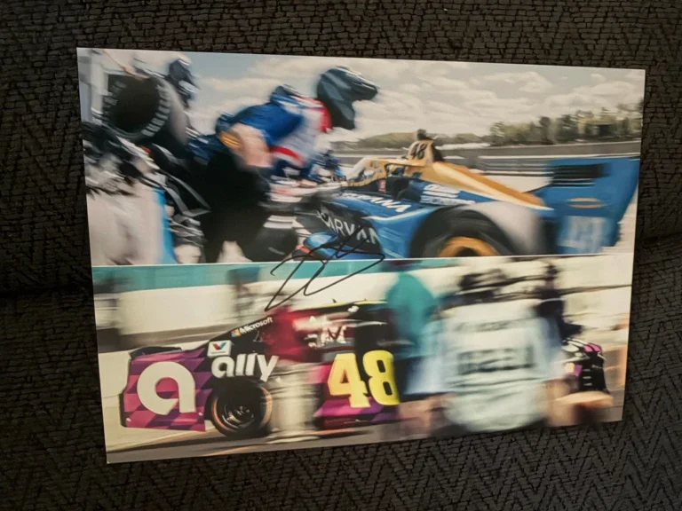 Jimmie Johnson Indianapolis Indy 500 Signed Car Promo Card Autographed Farewell