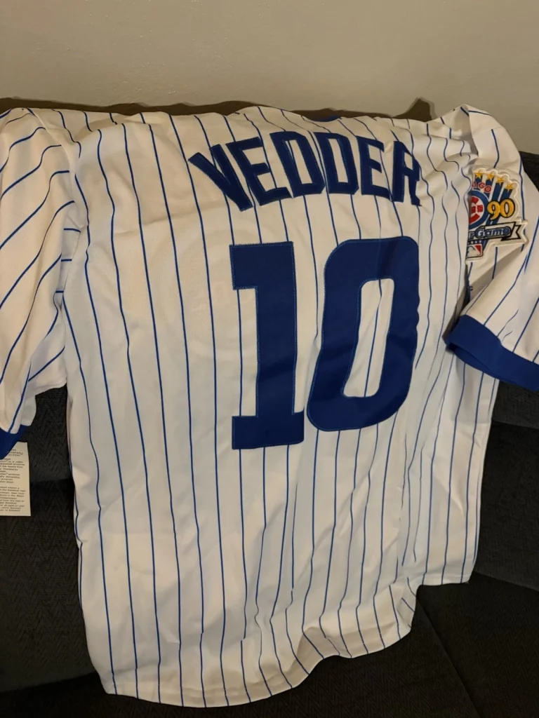 Eddie Vedder Chicago Cubs Jersey Stitched Size XL