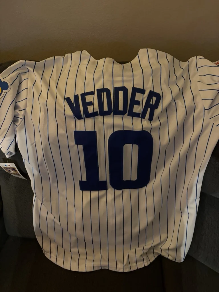 Eddie Vedder Chicago Cubs Jersey Stitched Size XL