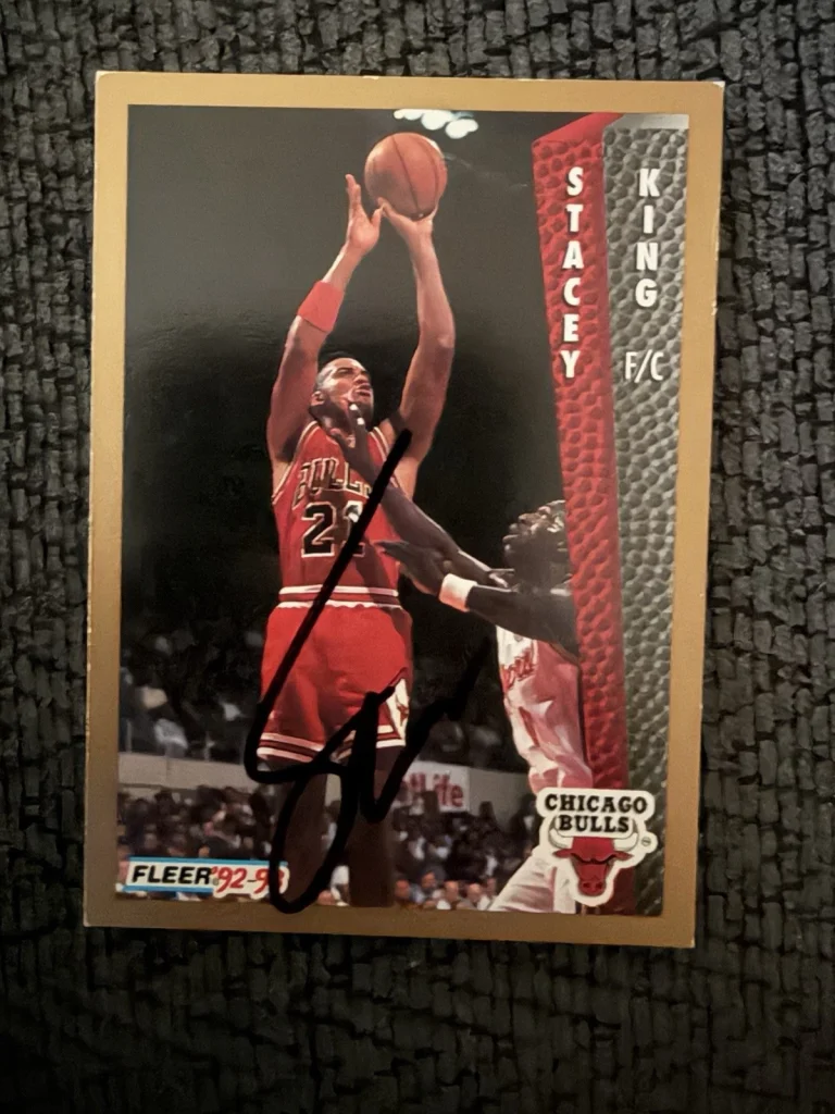 Signed NBA Basketball Trading Card Stacey King Chicago Bulls GTP The Last Dance