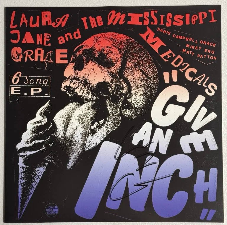 Laura Jane Grace Signed Autographed Give Me An Inch Vinyl LP PSA/DNA COA