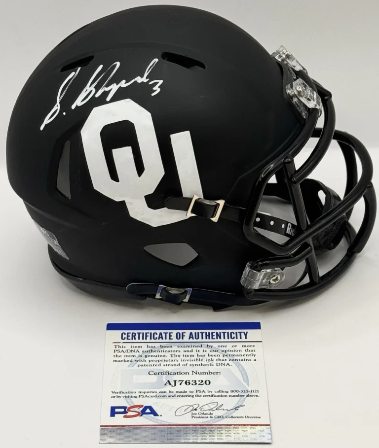 Sterling Shepard Signed Autographed Oklahoma Sooners Mini Helmet PSA/DNA COA