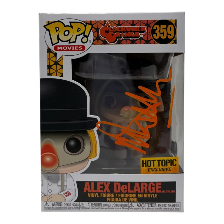 Malcolm McDowell Signed A Clockwork Orange Alex DeLarge Funko Pop Beckett COA