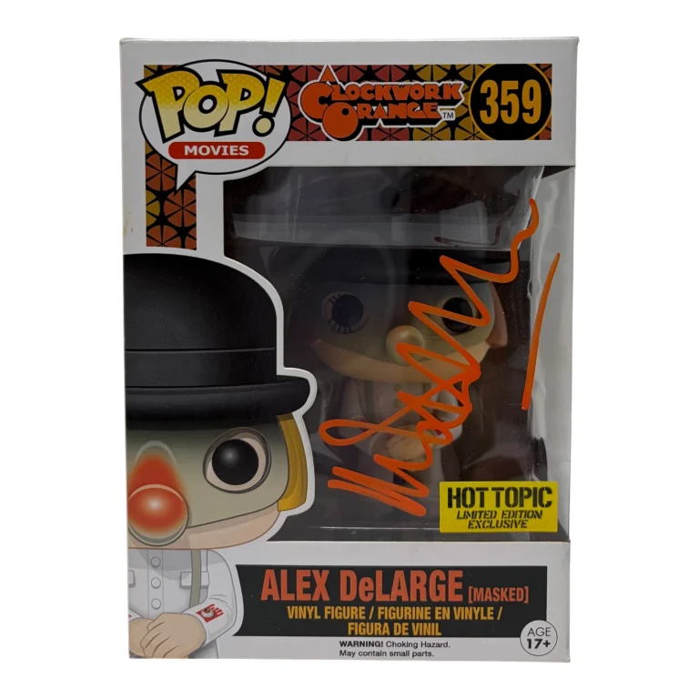 Malcolm McDowell Signed A Clockwork Orange Alex DeLarge Funko Pop Beckett COA