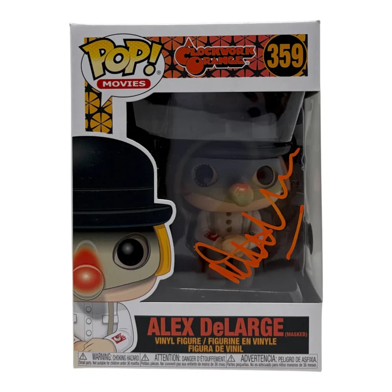 Malcolm McDowell Signed A Clockwork Orange Alex DeLarge Funko Pop Beckett COA