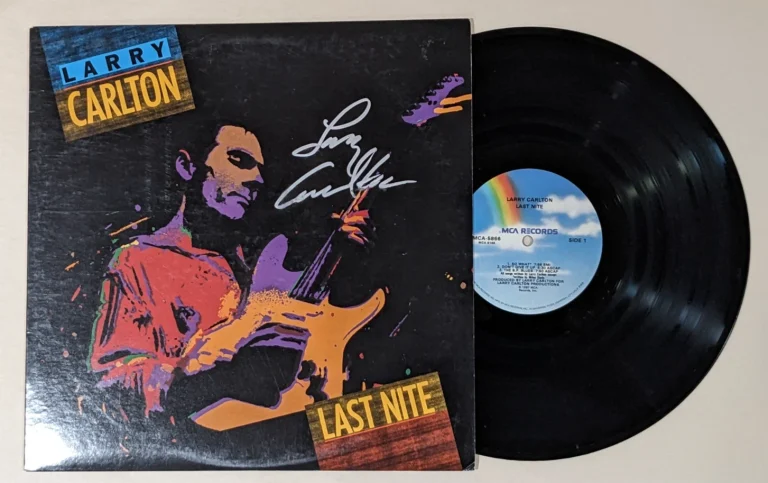 Larry Carlton REAL hand SIGNED Last Nite Vinyl Record COA Autographed