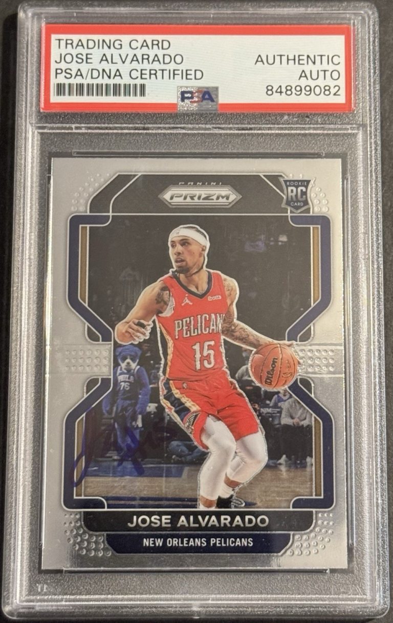 Jose Alvarado 2021/22 Panini Prizm Signed Rookie Card PSA/DNA Slabbed Pelicans